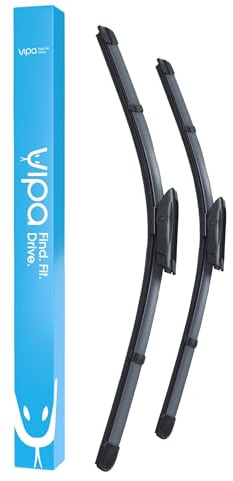 Vipa Wiper Blade Kit fits: Dacia Duster SUV Nov 2017 Onwards - Easy Fit Video Tutorial | Front and Rear Wiper Blades Dacia Duster SUV All-Weather Performance Durable Streak-Free Easy Installation
