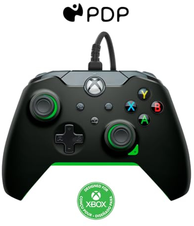 Pdp Filaire Manette Neon Noir pour Xbox Series X|S, Gamepad, Filaire Video Game Manette, Gaming Manette, Xbox One, Licence Officiel - Xbox Series X
