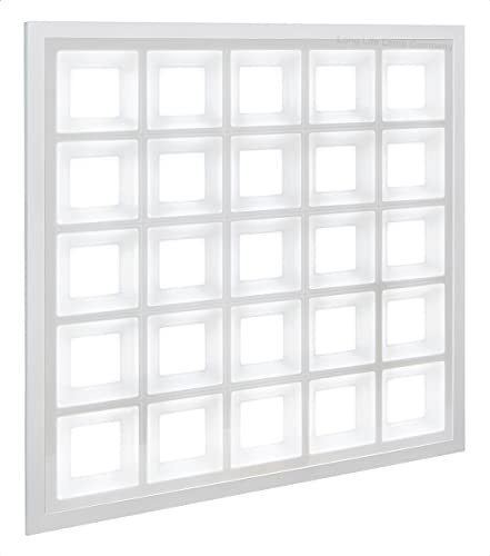 Long Life Lamp Company 40w LED Panel 600 x 600 Ceiling Light 6500K Recessed 25 Sections Back Light Modular Replacement 25SP