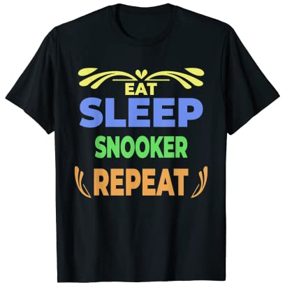 Eat Sleep Snooker Repeat - Lustiger Snooker T-Shirt