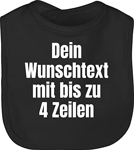 Geschenk mit Namen personalisiert by Shirtracer - Baby Lätzchen - Aufdruck selbst gestalten - Wunschtext I Eigener Text I Custom Text