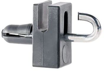 EMFA Supports de fil de tension avec clou à crochet pour clôture – lot de 50 pieces – Vert - Plastique polyéthylène – Accessoire pour grillage de jardin