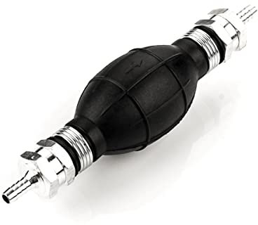 LST Kraftstoff Handpumpe Umfüllpumpe mit 6mm Schlauchanschluss, Förderpumpe für Benzin, Diesel, Öl, Wasser, Sechskantgewinde 22 mm, Einwegpumpe, Siphonpumpe für Kraftstoffsysteme