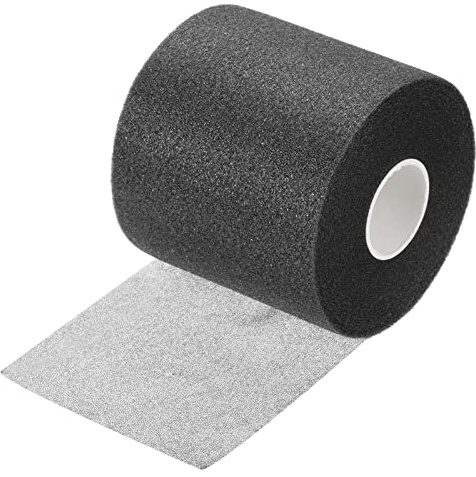 PATIKIL 30 Yard x 2.8 Inch Badminton Grip Cushion Wrap, PE Tennis Racket Grip Tape Backing Film Handle Anti Skid Cushion Accessories, Black