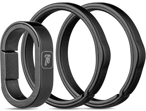 FEGVE Mini-Schlüsselanhänger aus Titan, mit 2 seitlichen Schlüsselringen, Mini-Karabiner, geteilter Schlüsselanhänger, Erkennungsmarke, Ring zum Verbinden von Autoschlüsseln