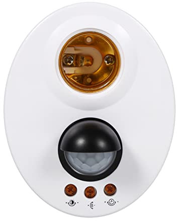 Gavigain Zoccolo della luce, portalampada del sensore zoccolo impermeabile della lampada E27 110-250V induzione del corpo umano automatico portalampada a incandescenza per la crescita, la pianta, il s