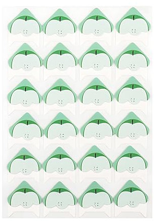 THAYLA 240/480PCS 10/20 BLÄTTER Apfel Niedliche Früchte Montage Eckaufkleber Fotoecken für Scrapbook Fotoalbum Selbstklebende Ecken