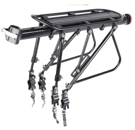 QAINKUN GepäCkträGer Schnellspanner Fahrradgepäckträger Universal Heckgepäckträger Ständer Fahrradkoffer Aluminiumlegierung Fahrradgepäckträger Regal Fahrrad GepäCkträGer(Größe:Full Quick Mount)