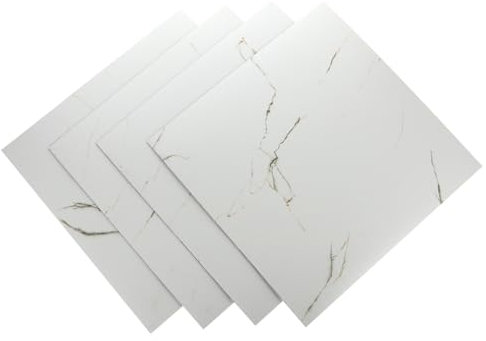 HOMSFOU 4stücke Klebefliesen Marmor Selbstklebend Bodenfliesenaufkleber Aus Hochwertigem Pvc-material Einfach Glatten Oberflächen Anzuwenden Geeignet Für Küche Wohnzimmer Esszimmer Und Sch