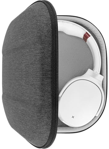 Geekria Shield Headphones Case Compatible with Skullcandy Crusher ANC 2/ANC, Hesh 3/Evo and More, Replacement Hard Shell Travel Carrying Bag with Cable Storage (Dark Grey)