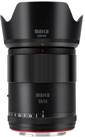 Meike 33 mm F1.4 Auto Focus Moteur Pas à Pas STM APS-C Objectif Compatible avec Les appareils Photo Sony E Mount FX30 A6400 A5000 A5100 A6000 A6100 A6300 A6500 A6600 A6700 ZV-E10 ZV-E10 Mark II