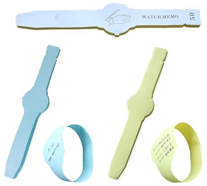 Sonwaha Haftnotizen, Armband Sticky Notes 210x40mm Notizzettel Klebend Klebezettel Klein 100 Stück Sticky Notes Haftnotizen Kinder Zum Markieren von Seiten für Erinnerung Checkliste(2 Farbe)