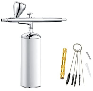 Pistola a spruzzo per vernice, aerografo portatile con compressore, multifunzionale, sicura, grande capacità, kit di pulizia per pistola a spruzzo, abbronzatura senza sole, per pareti interne ed est
