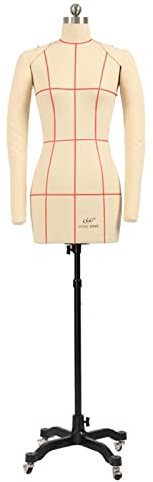 SXYKXYDL Schneiderpuppe zum Nähen, weibliche Schneiderpuppe mit aufsteckbarem Halbkörpertorso und Armen, Verstellbarer Schneidermodellständer für Anfänger (Farbe: mit Armen, Größe: XXL-Modell 88)