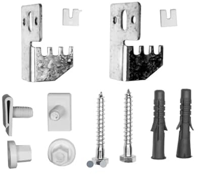 Universal Befestigungsset für Heizkörper mit aufgeschweißten Laschen Typ D 1 – Komplette, robuste Heizkörper-Halterung für sichere Wandmontage