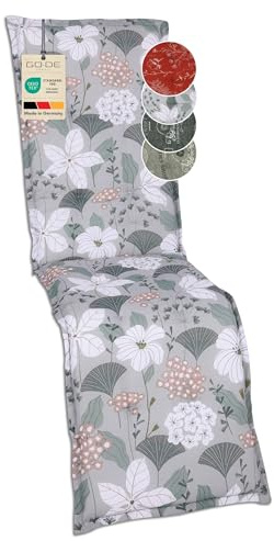 GO-DE Textil Bequeme und attraktive Polsterauflagen für Relaxliegen (Einzelset, Ginkgoblatt grün, Relaxauflage)