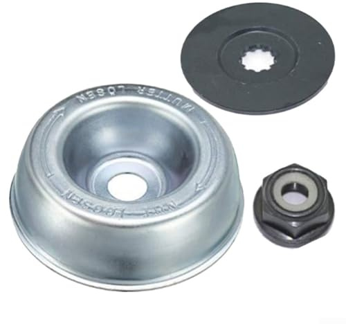 Rasenmähermesser-Adapter-Set für Rasentrimmer und Rasentrimmer, inkl. Schiebescheibe, Trägerplatte, Ringmutter für bessere Leistung