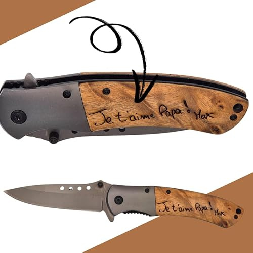 Générique Couteau personnalisé - Couteau de survie - Cadeau personnalisé homme