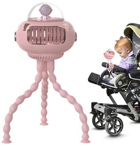 Ventilador De Cochecito - Desempleador Personal Pulpus, Ventilador USB Portátil | Unidad De Velocidad Ajustable Recargable Utilizada En Carro Para Bebé, Camas De Hospital, Paseos En Bicicleta, Tiendas