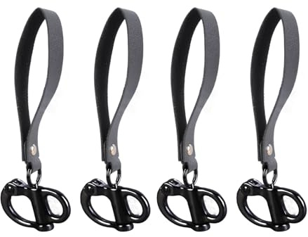 Grilletes de clip de liberación rápida para bomberos SCBA, accesorios resistentes de acero inoxidable con mango de cuero, grilletes de equipo de escalada