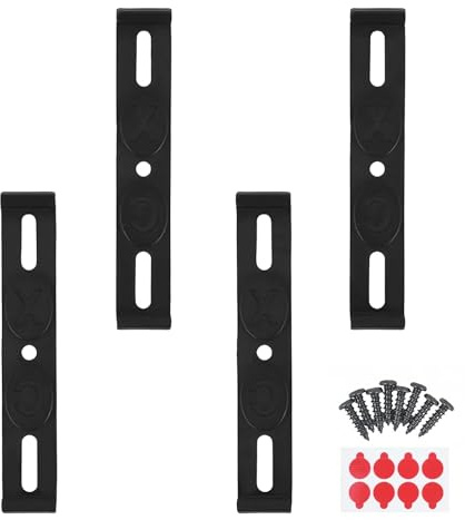 txuzong 4 Stück Set Rahmenloser Kennzeichenhalter 3D Unsichtbar - 12x2 cm Universeller Kennzeichen Halter für 110 mm Schilder - Metall Halterung ohne Rahmen für Auto & Motorrad