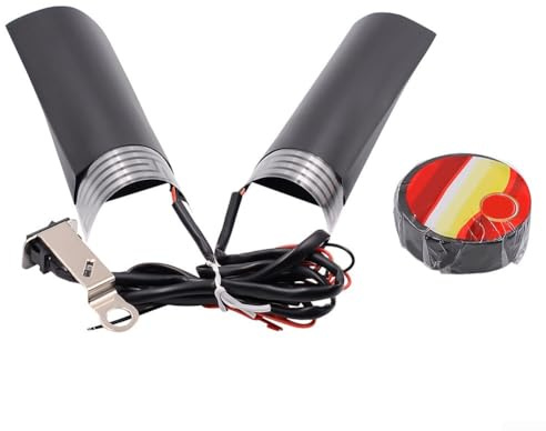 Honseadek Motorcycle Heated Handle Grips for 12V Vehicles, Heating Film Warm Technology, Waterproof with Boat Switch, Fit for Most Motorcycles