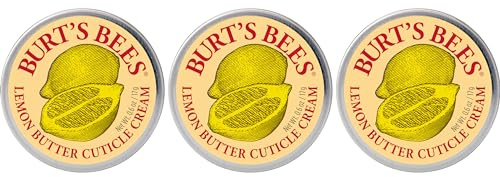 Burt’s Bees Lemon Butter Cuticle Cream, 100 Percent Natural Origin Hand Cream, 3 Tins, 0.6 oz. Tin