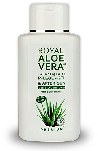 Royal Aloe Vera Premium Pflege Gel After Sun/Aftershave mit 92% Bio Aloe Vera und Schisandra (10)