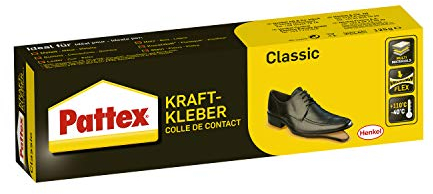 Pattex Kraftkleber Classic, extrem starker Kleber für höchste Festigkeit, Alleskleber für den universellen Einsatz, hochwärmefester Klebstoff, 1 x 125g