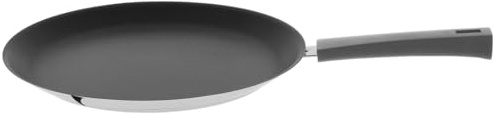 Cristel – Sartén para Crepes (Acero Inoxidable, 30 cm – Antiadherente exceliss + colección Mutine, Acero Inoxidable, Gris, 30 cm