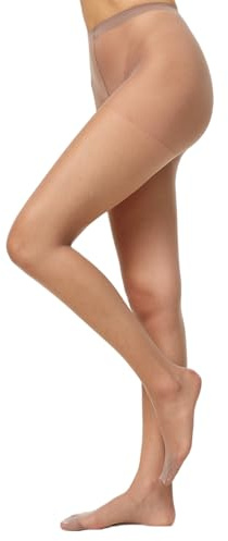 Nur Die 3er Pack Supersitz Color 20 DEN Große Größen transparente Fein-Strumpfhose matte Optik Nylon bequemer Bund Damen