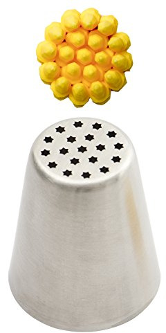 Decora, 0263617 Blisterverpackte Gras- und dünne Fadentülle mit gefranster Ader, Nahtlose Edelstahltülle, Ohne Adapter zu verwenden, Einzelverpackt im Blister.