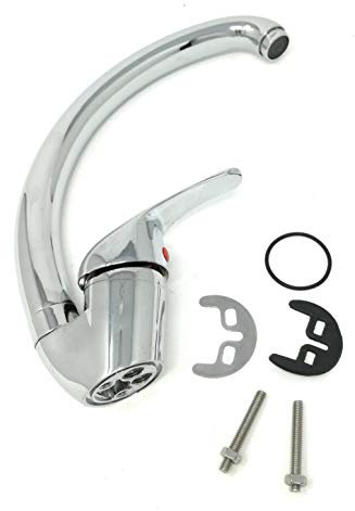 TEMPO DI SALDI Rubinetto Per Lavello Cucina Miscelatore Canna Alta Ottone Cromato Mono Comando