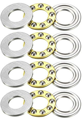 sourcing map 4Stk F8-16M Axialkugellager 8mm x 16mm x 5mm Chromstahl Einzeln Direktion