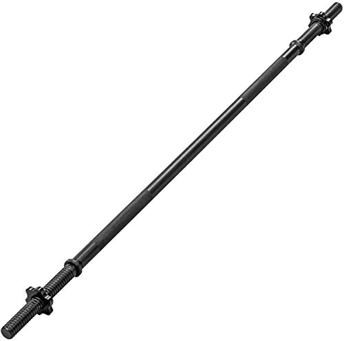 MOVIT barra de pesas profesional, 30mm STANDARDNORM, a elegir entre: 120, 140, 160, 180, 200 cm, cromada o negra, bloqueo de estrella o de resorte