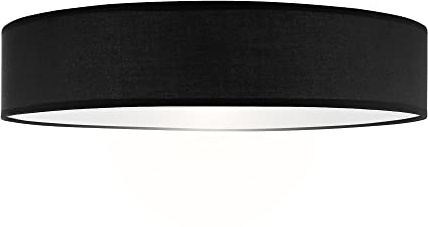 Smartwares IDE-60044 Lámpara de techo, pantalla de tela de 50 cm de diámetro, cuatro apliques con casquillos E27, compatible con bombillas de hasta 18 W, Iluminación de Interior, IP20, Negro