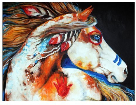 YISUMEI Bedruckte Kuscheldecke Modern Kunst Abstrakt Pferd Malerei Decke Flauschig Weich Fleecedecke 150x200 cm