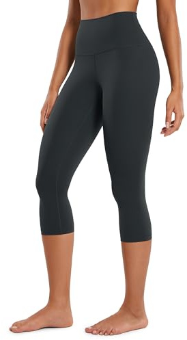CRZ YOGA Butterleuxe Dam Hög midja 3/4 Leggings Capri Blickdicht Sport Yoga Fitness Sommarsport byxor 19 Melanit S