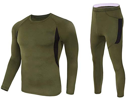 Thermo UnterwäSche MäNner Winter ThermounterwäSche Set Herren Merinowolle Thermohemd Samtfutter FunktionsunterwäSche,Thermooberteil & Thermounterhosen Warme UnterwäSche-FunktionswäSche-SkiunterwäSche