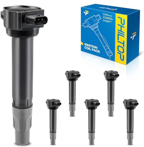PHILTOP UF502 Ignition Coil Pack Fit for Dodge Charger 2006-2010, Chrysler 300 2006-2010, Journey 2009-2010, Town & Country 2008-2010, Sebring Pacifica Challenger Avenger Grand Caravan 2.7L 3.5L 4.0L