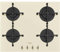 Gas hob with 4 burners Coloniale - PV864PO