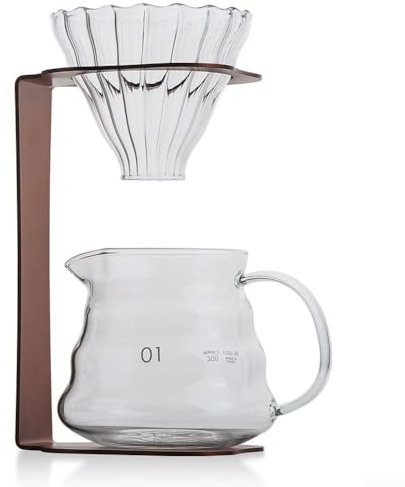 DAZZLEEX Support de filtre à café portable pour café infusé à la main (A)