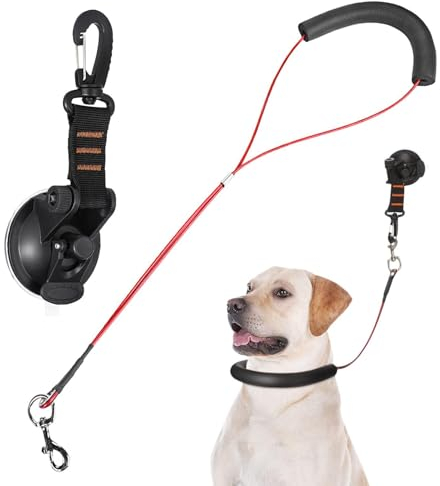 Hundeleine zum Spazierengehen, Schlupf-Seil, Badezubehör, 30 kg Traglast, rutschfeste Hundeleine, starker Saugnapf, mit verstellbarer Größe für kleine, mittelgroße und große Hunde