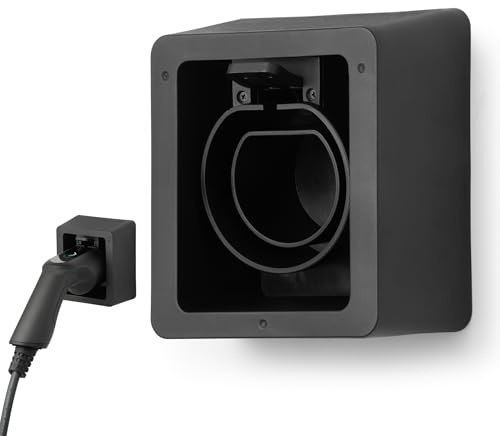 Green Wallbox Wall Mount Charging Cable Organizer – Electric Car Charging Cable Hanger without a Cable Holder - Plug Lock - Compatible with Type 2 - Strong and Durable Material