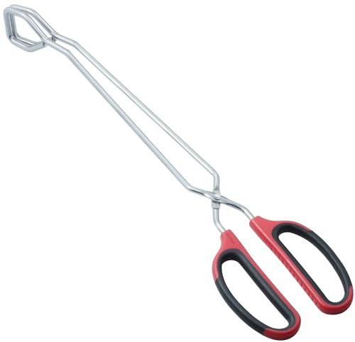 HINMAY Extra Long Scissor Tongs 15 Stainless Steel Barbecue Grilling Tongs