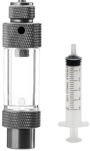 DONGKER CO2 Bubble Counter with Check Valve, Aluminum Alloy Non-return Single Head Bubble Counter for Aquarium Planted Fish Tank