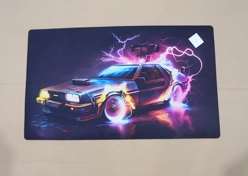 OPO 10 - Tapis de Sol intérieur décoratif 73,5 x 44 cms, Collection Voiture Automobile, Compatible avec Delorean du Film Retour vers Le Futur - OV3