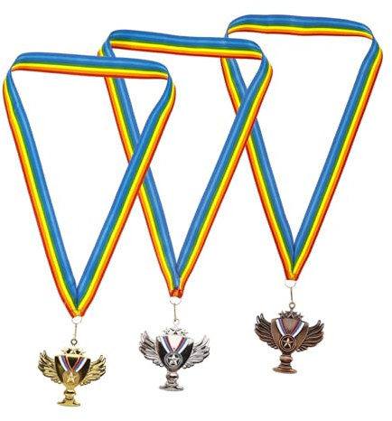 Gogogmee Leichtathletik-medaillen Aus Metall 3 Stück Siegermedaillen Für Sport