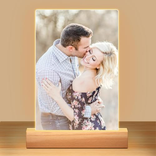 Personalisierte Bilderrahmen mit Foto, Personalisierter Bilderrahmen mit Bild, Geburtstagsgeschenk für Frauen, Personalisierte Weihnachts Geschenke für Frauen Freundin Freund Ihn Sie Paare Couple