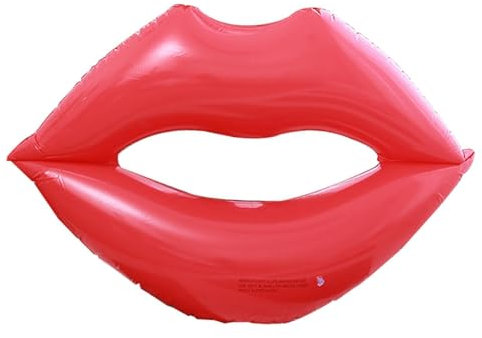 Generisch Rote Lippen Pool Float | Wasserliege lippenförmiger Ruheschwimmer | Lippenschwimmer | Lippen-Pool-Floaties | Aufblasbare Lips Floating Bed Rest Float Wasserliege für Wassersport und